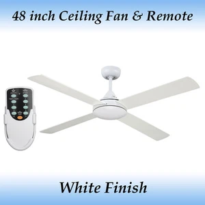 Fias Revolve 48 inch Ceiling fan in White Finish with Remote - Picture 1 of 4