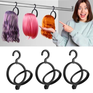 3PCS Wig Hanger Portable Hanging Wig Bracket Can Be Folded For All Wig Hat Black - Photo 1/8