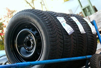 4x Winterräder Citroën C1 Toyota Aygo Peugeot 107 14 Zoll BRIDGESTONE Reifen NEU - Bild 1 von 4