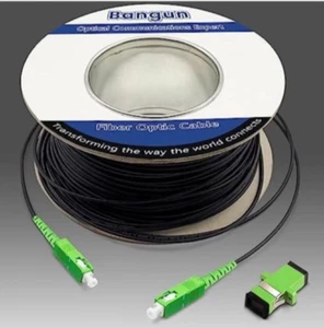 50 Meters SC/APC to SC/APC Fiber Optic Internet Cable, Outdoor Armored Single - Photo 1/6