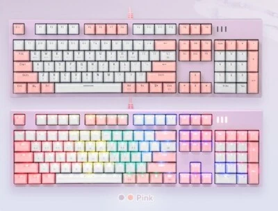Abko AN08 Ice Cube Kyl Optical axis LED gasket gaming mechanical keyboard - Image 1 of 3