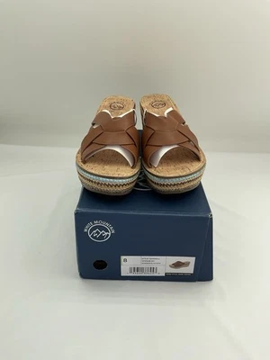 Sandalias para mujer White Mountain Samwell de tacón de cuña marrón talla 8 Foto 1 de 4