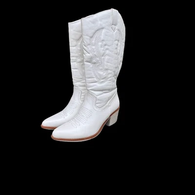 Botas vaqueras Pierre Dumas para mujer talla 8 blancas Foto 1 de 4