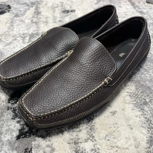 LL Bean Shoes Mens 14 Brown Leather Loafers Moccasin Slip On Comfort Casual - Picture 1 of 8