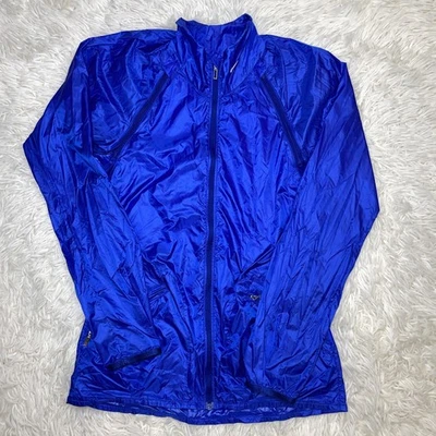 复古耐克高尔夫女式风衣 XS 蓝色拉链袖,可转换背心 — 第 1/4 张图片