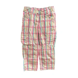 Hanna Andersson Pants Plaid Pockets Adjustable Waist 100% Cotton Size 110cm 5T - Picture 1 of 7