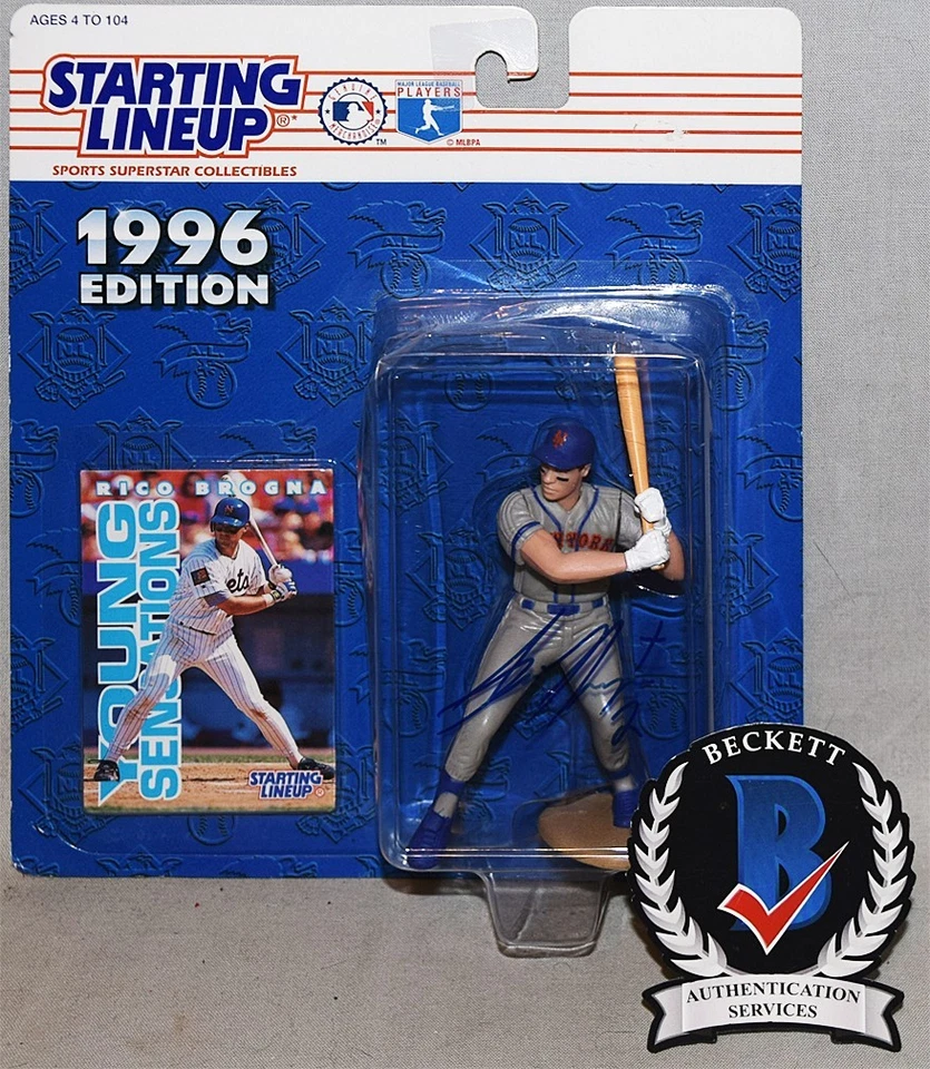 1996 -RICO BROGNA- Figura de béisbol firmada/autógrafo/automática alineación inicial Beckett Foto 1 de 1