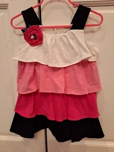 Rare Editions Girl's Outfit EUC Flower Spring Summer Size 5 - Picture 1 of 3