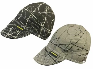 (2 pack) US WELDER Welding Caps Hats Barbed Wire Reversible by Comeaux Supply - Picture 1 of 1