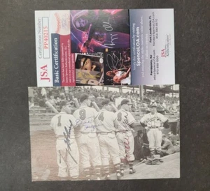 Tommy Holmes Earl Torgeson Connie Ryan JSA Certified Signed Photo MLB - Picture 1 of 4