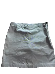 Lands End Khaki Tan Athletic Running Skort Skirt with Shorts Womens Size L 14 16 - Picture 1 of 14