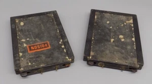 Juego de dos soportes para negativos de placa de tinte de vidrio vintage de doble cara 4,75x3,5 - Imagen 1 de 6