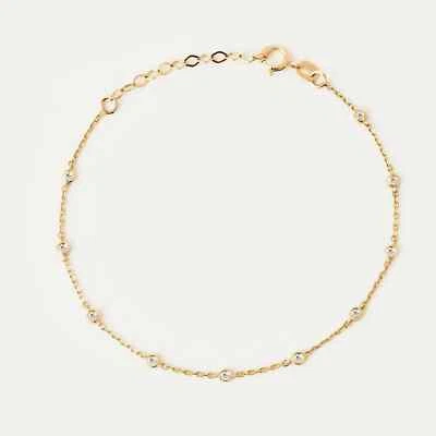 3Ct Round Cut Lab-Created Diamond Women's Chain Bracelet 14K Yellow Gold Plated - Image 1 of 4