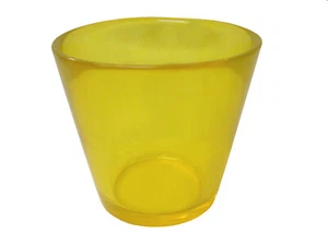 (00552) MACETA MACETERO TIESTO FLORERO CRISTAL CONO PEQUEÑO AMARILLO - Imagen 1 de 1