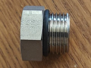 8 P5ON-SS Plug SAE 1926 Straight Thread 3/4"-16 UNF SST Hex Head O-Ring Boss ORB - Picture 1 of 7