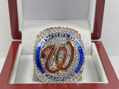 Washington Nationals Championship Ring - 2019 World Series Ring Strasburg - Box Cover