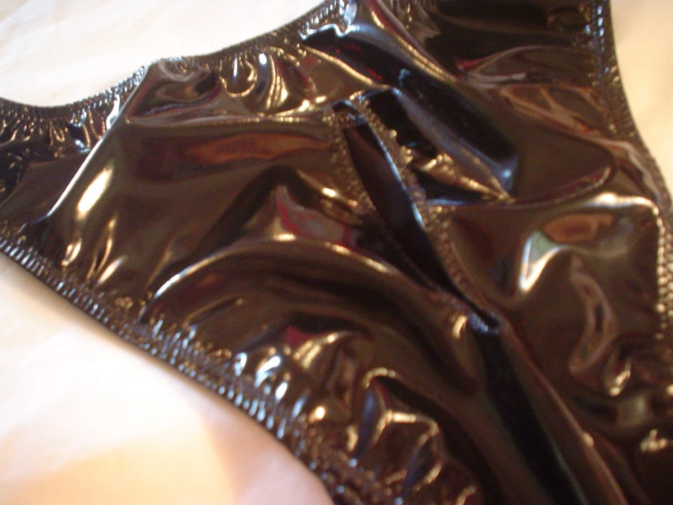 Herren PVC vorne offen Slip Höschen hinten offen Optionen glänzend Bademode sexy Ausrüstung USA - Bild 1 von 1