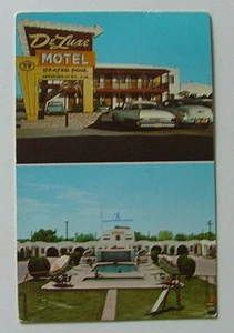 POSTKARTE DE LUXE MOTEL CARLSBAD NEU MEXIKO - Bild 1 von 2
