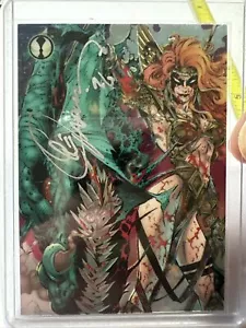 Spawn Chromium Cards #61 Angela 1996 Greg Capullo Autografo - Foto 1 di 2