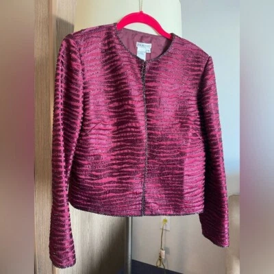 Chaqueta Zola Noche Elegante Borgoña Foto 1 de 4