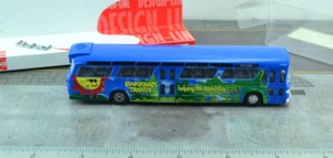 Busch Design Line 44531 GMC Fishbowl Bus Blue 1:87 HO Scale - Picture 1 of 4