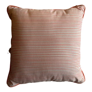 ALMOHADA OEKO-TEX 15" X 15" CUADRADA ROSA A RAYAS Y LUNARES BLANCOS - Imagen 1 de 3