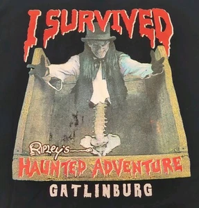 Camiseta Haunted Adventure Ribleys Gatlinburg I Survived Talla L Rechoncha - Imagen 1 de 4
