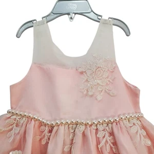 American Princess Dress Pink Pearl Rhinestone Party Special Occasion Size 4 - Picture 1 of 9