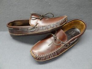 Minnetonka Moccasin 11 Double-Bottom Layer Soft Sole Leather House Slipper 738