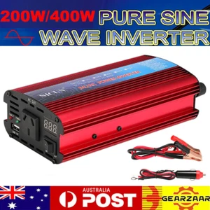 Pure Sine Wave Power Inverter 200W/400W 12V to 240V Car Cigarette Lighter AUS - Picture 1 of 21