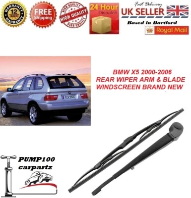 REAR WIPER FOR BMW X5 E53 2000-2006 SUV ARM & BLADE WINDSCREEN BRAND - Image 1 of 3