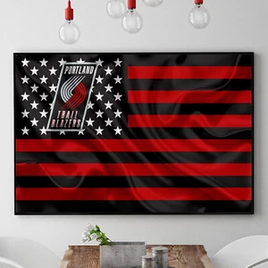 Portland Trail Blazers Design NBA Basketball Flagge Dekor Kunstdruck Poster/Leinwand - Bild 1 von 3