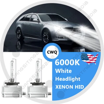 35W 6000K D1S HID Xenon Headlight Bulbs High Low Beam For Cadillac CTS 2008-2015 - Image 1 of 4