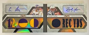 2008 Topps Triple Threads Randy Moss and Cris Cater Dual Auto Patch Booklet #3/3