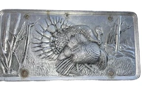 Vtg 1995 J. Christeson Co Wilton Metal License Plate RARE Proud to be American - Picture 1 of 13
