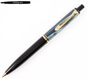 Old Style Pelikan Push Ballpoint Pen Tradition K200 in Blue Marble - Picture 1 of 7