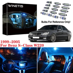 21Pcs Ice Blue Interior Canbus LED Light Package For 1999-2005 Benz S-Class W220 - Picture 1 of 11