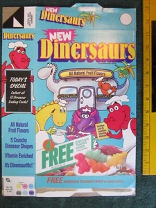 MT RALSTON Cereal Box 1988 NEW! DINERSAURS Dinosaurs Cards Z6B61 - Picture 1 of 2