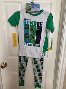 NWT Set of 2 Boys Size 10 Minecraft Pajama Cotton PJs Pants Shorts Snug Fitting - Picture 1 of 8