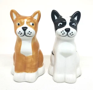 Cat & Dog Salt & Pepper Shakers, Black & White Dog, Ginger Cat, New 10.4cm H - Picture 1 of 11
