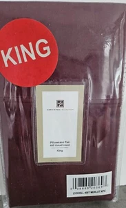 CONCIERGE COLLECTION Set of 2 KING Merlot Pillowcases PAIR 400 TC NWT - Picture 1 of 3