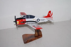 T-28 Marine Holz Flugzeug Modell - GROSS - Bild 1 von 6