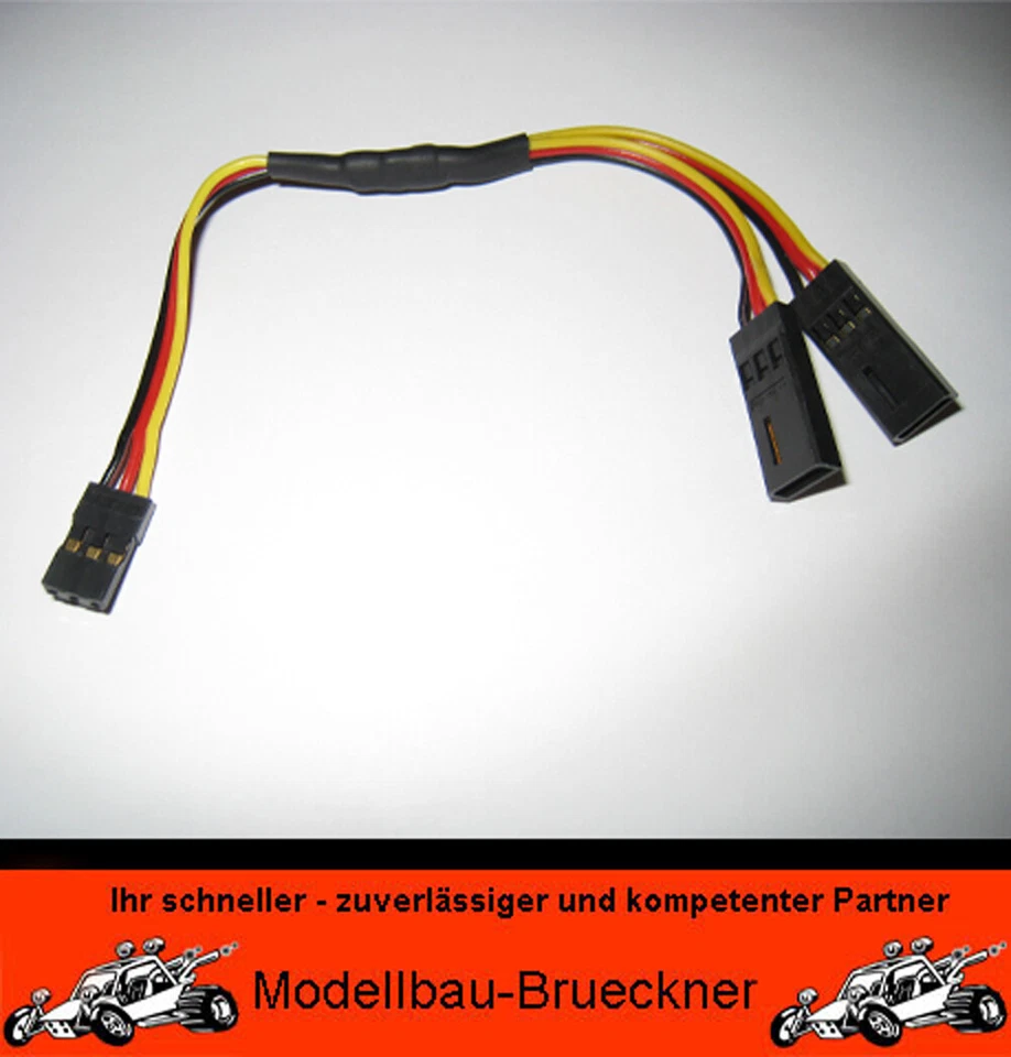 Servo Y-Kabel V-Kabel JR Stecker Buchse UNI Kabel Hitec Graupner Multiplex - Bild 1 von 1