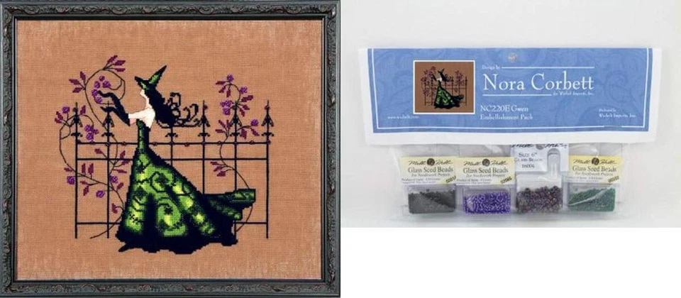 PAQUETE DE PATRONES Y ADORNOS PUNTO DE CRUZ NORA CORBETT MIRABILIA GWEN NC220 Foto 1 de 1