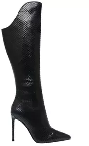 Steve Madden Black Snake Knee high Boots -NWT-RRP $250.00 - Picture 1 of 9