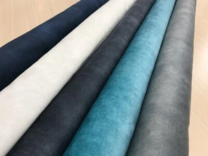 Designer velvet curtain fabric Clarke and Clarke marble effect 140cms wide - Picture 1 of 10