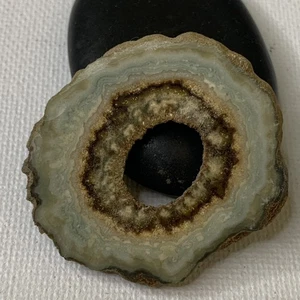 Amethyst Tropfstein Kristall Scheibe beidseitig poliert Las Torres Uruguay 1,7 Zoll - Bild 1 von 8