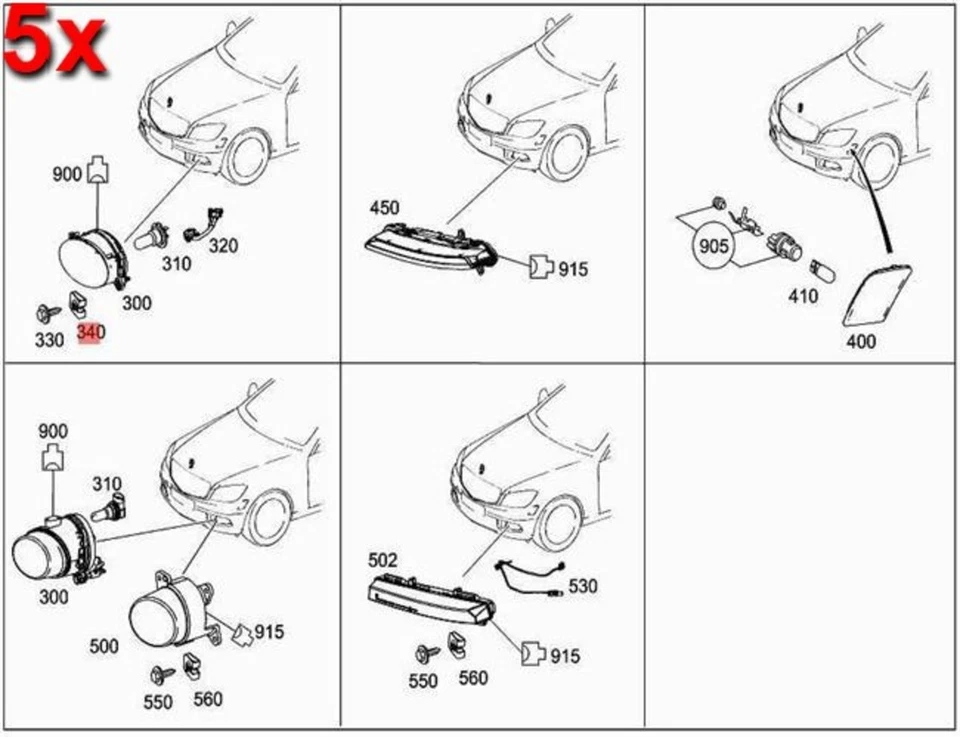Tuercas de resorte antiniebla originales Mercedes x5 W168 W169 W245 0039948645 Foto 1 de 1