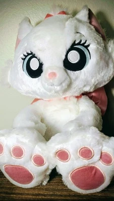 Disney Marie Big Feet Aristocats Plush Toy Stuffed Character 13" White/pink - Image 1 of 4