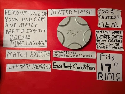 ✅1 OEM 1999-2004 FORD MUSTANG Center Cap 17" 5 SPOKE Wheel XR33-1A096-CB FACTORY - Image 1 of 4